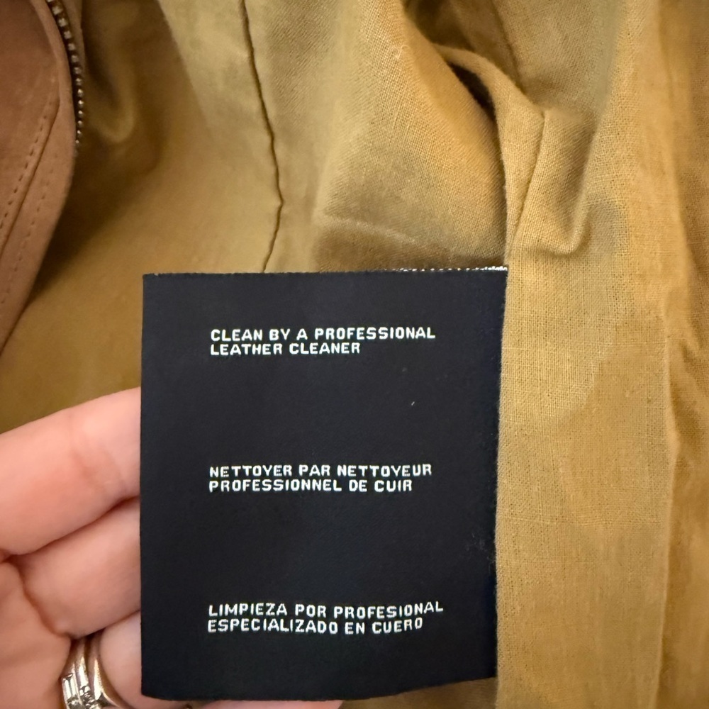 Michael Kors Tan Leather Jacket - Picture 8 of 9